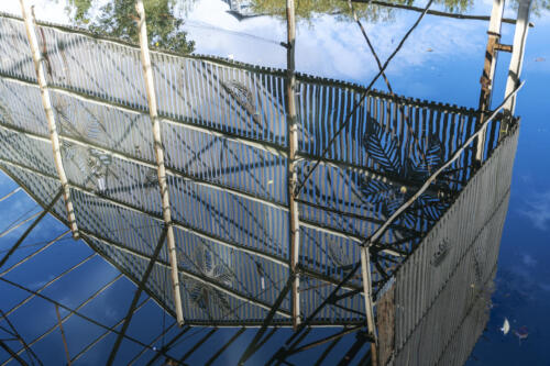 Reflectio of the Skeleton of Old Boat Sheds Brentford