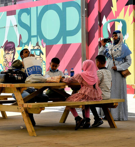 Family in Stratford Centre